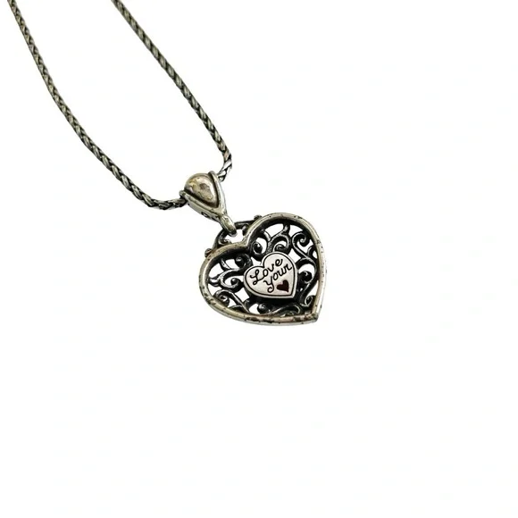 AUTHENTIC BRIGHTON COLLECTIBLES Necklace Pendant Charm GO RED FOR WOMEN With Tin - Picture 7 of 12